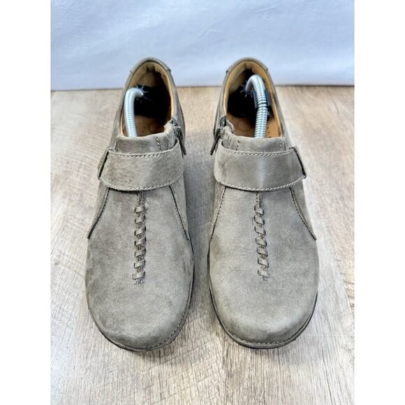 Clarks Unstructured Sparrow Shoes Womens 9 Brown Taupe Nubuck Leather Comfort - Picture 3 of 10